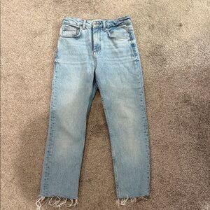 Zara Light Blue Cropped Women's Jeans